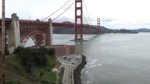 The Golden Gate Bridge meets the Pacific Ocean