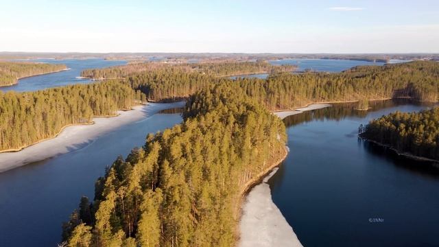 Flying over Finland Forests, Lakes & Islands 4K *Spring смотреть онлайн