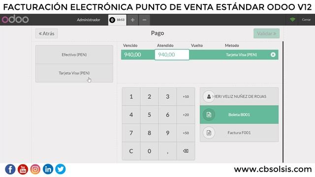 Facturación electrónica Perú Odoo v12 punto de venta estándar смотреть онлайн