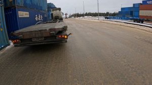 Постановка контейнера в контейнерном терминале Селятино