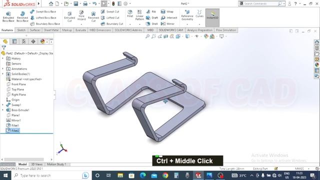 Solidworks tutorial for beginners of laptop stand | Laptop inclined stand #solidworks #cam #cad