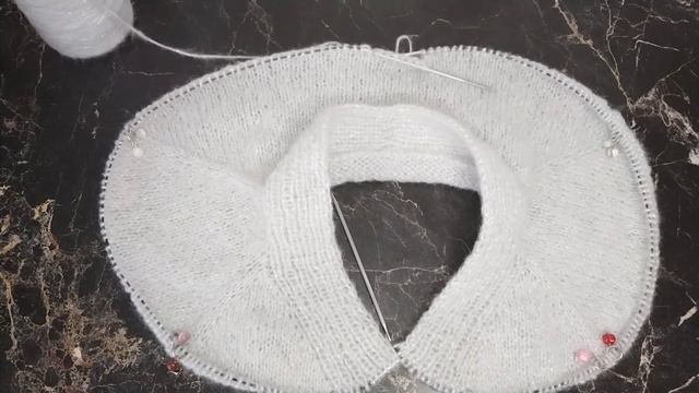 Кардиган из Батерфляй Люкс регланом с верху/готовая работа спицами