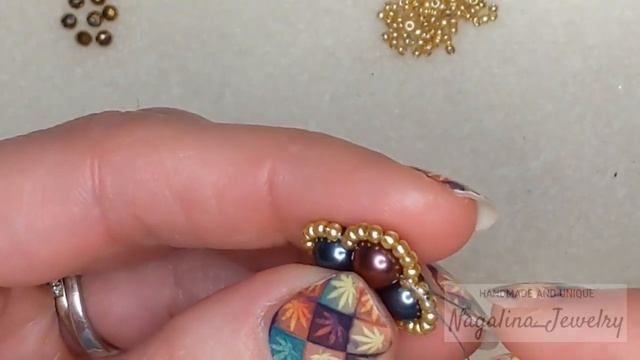177. Браслет своими руками. Риволи, жемчуг и Тила. Tila and pearl rivoli bracelet tutorial смотреть онлайн
