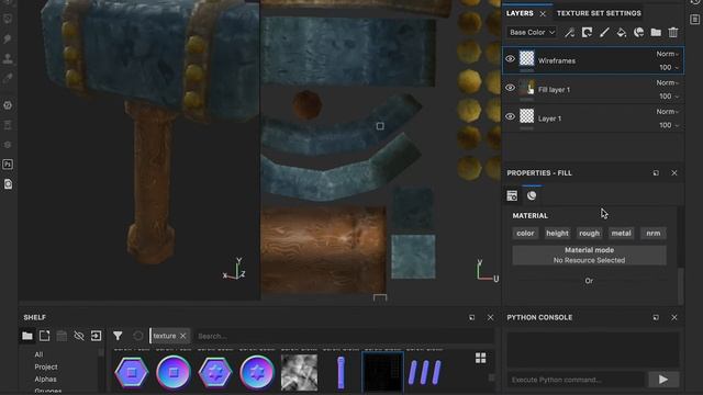 Rendering Model with Wireframes in Substance Painter смотреть онлайн