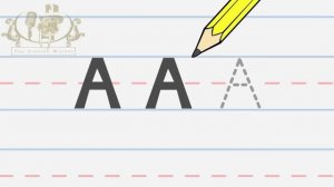 Write the letter A Alphabet Writing lesson for children The Singing Walrus