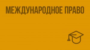 Международное право. Видеоурок по обществознанию 10 класс