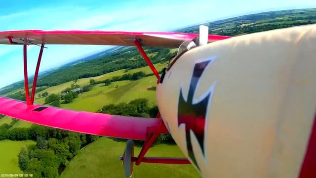 Parkzone Albatros D.Va Radio Controlled Model flying over Devon