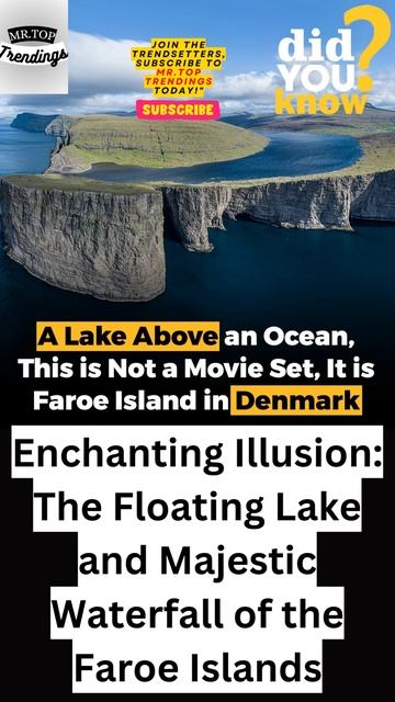 "Faroe Islands' "Lake Above the Ocean": A Mesmerizing Illusion and Nature's Grandeur Unite" #shorts смотреть онлайн