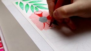 Drawing and Coloring a Floral Decor with Pagos Watercolor Dual Tip Brush Pen Set - Tutorial 2