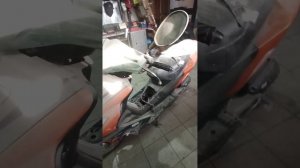 ремонт, восстановление старого скутера 2т