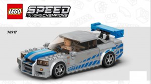 Lego. Лего. гоночная машина. Двойной Форсаж: Nissan Skyline GT-R (R34). LEGO Speed Champions 76917