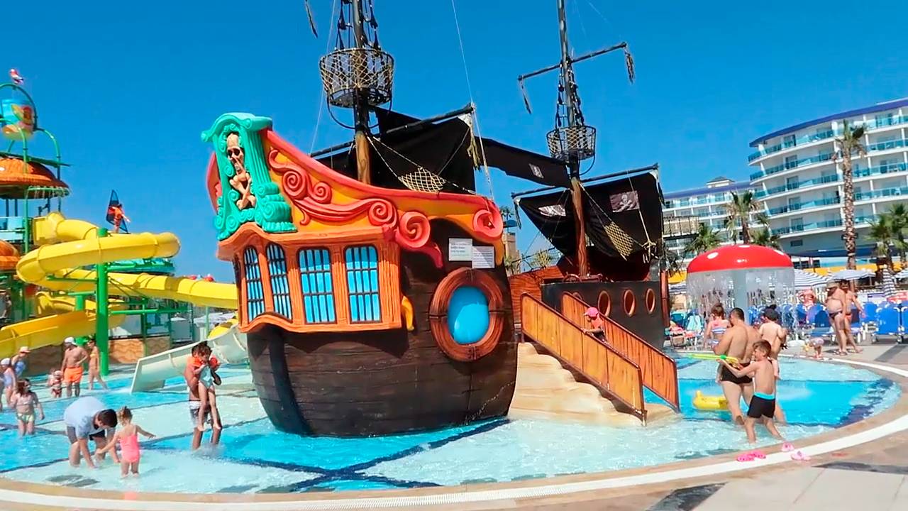 Отель 5* ЭФТАЛИЯ ОУШЕН. Аквапарк и бассейн на территории отеля. Аланья Отдых в Турции 2018! смотреть онлайн