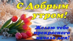 С Добрым утром! Желаю тебе прекрасного начала дня!😊😉😊