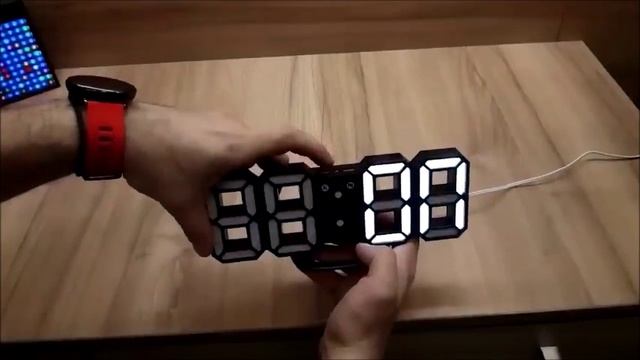 3D светодиодные настенные часы.