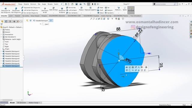 Solidworks - 4 Pistonlu Motor Parça ve Montaj (Piston Engine Part and Assembly) смотреть онлайн