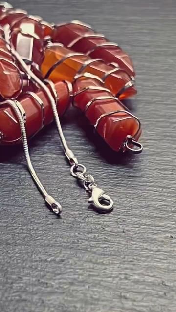 Wire Wrapped Carnilian Crystal Necklace And Pendant #shorts #shortvideo #viral #fyp #fyp #shortfeed