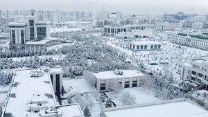 Снег в Ашхабаде