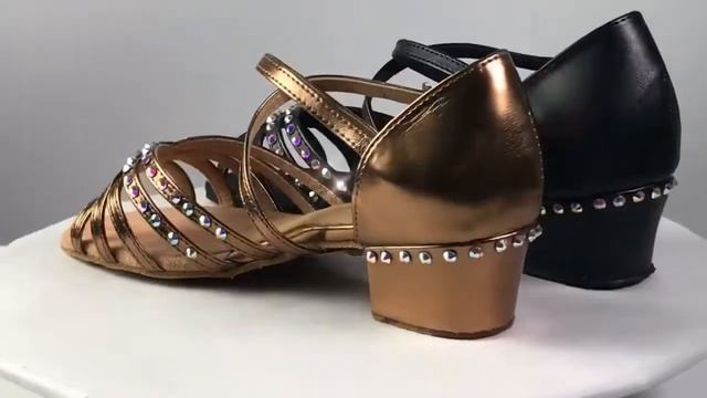 Cuban heel dance shoes with rhinestones смотреть онлайн