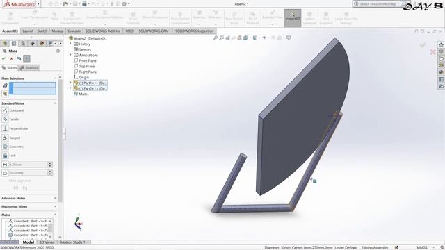 FOLDABLE TABLE in Solidworks | how to make foldable table in solidworks #solidworkstutorial