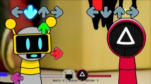 Спрунки против игры в кальмара. FNF battle