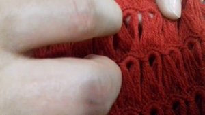 Шарф крючком по технике вязания на линейке