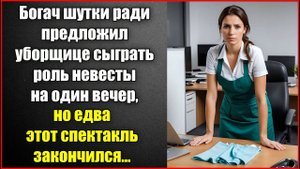 Богач шутки ради предложил уборщице сыграть роль невесты на вечер, но едва этот спектакль закончился