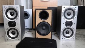 Сабвуфер Yamaha SW P270 и колонки Polk Audio Monitor 40