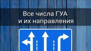 ВСЕ ЧИСЛА ГУА И ИХ НАПРАВЛЕНИЯ