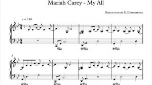 Ноты Mariah Carey - My All