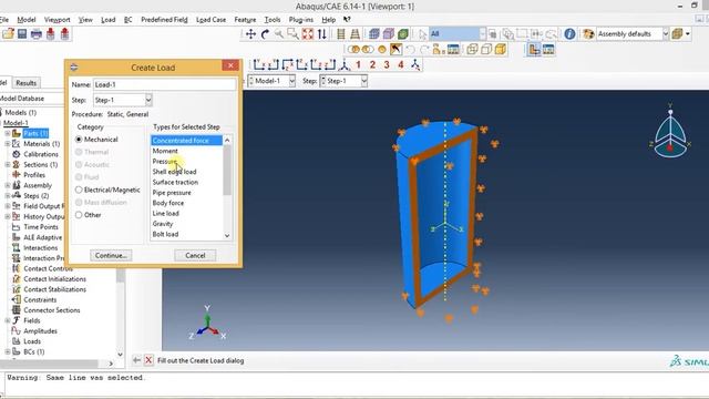 Abaqus Tutorials - Analysis of a Cylindrical Vessel Subjected to Pressure