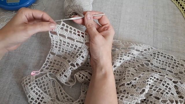 Топ крючком (поперечное вязание). Часть 11.