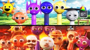 Спрунки оригинал 3D🆚3D Animation HORROR VERSION