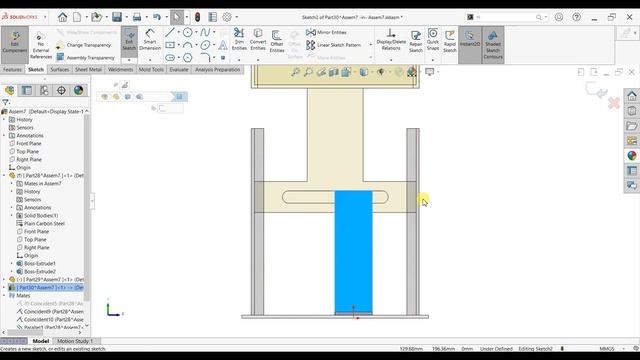 Design and Assembly Manual Lifting Mechanism in SolidWorks | Solidworks Tutorial