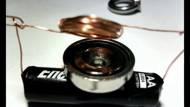 Неодимовый магнит батарейка. Neodymium magnet battery. смотреть онлайн