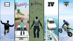 Сравнение физики рэгдоллов в играх GTA! (от GTA III до GTA V)