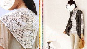 Подборка пяти изделий с ФИЛЕЙНЫМ узором, связанные крючком.