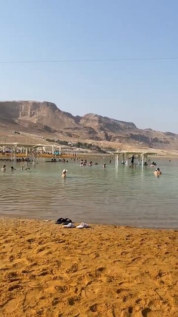 Курорт Эйн Бокек пляж на Мёртвом Море 1 Израиль смотреть онлайн