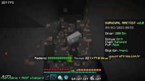 20 SEVİYE MADENCİ İLE YARIM SAATTE BİR MİLYON DİNAR KASTIM ! - Craftrise Survival Ametist