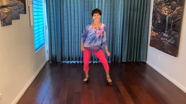 Red Hot Salsa line dance demonstration and tutorial by Stephie