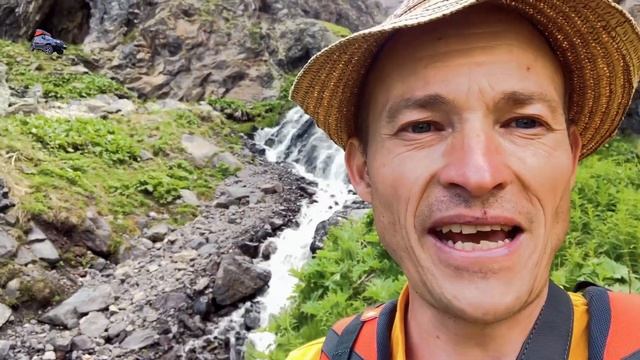 Терскол. Водопад Терскол и ущелье. УАЗ на Кавказе 1 день моего СОЛО путешествия. #АндрейПоплавский
