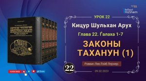 𝟐𝟐. (1) Законы Таханун | Кицур Шульхан Арух 22/1-7 | Рабби Лев Лэйб Лернер