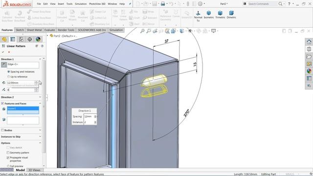 Solidworks Sheet metal tutorial Louver and forming tool