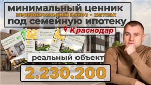 Один из самых доступных проектов для жизни в Краснодаре.