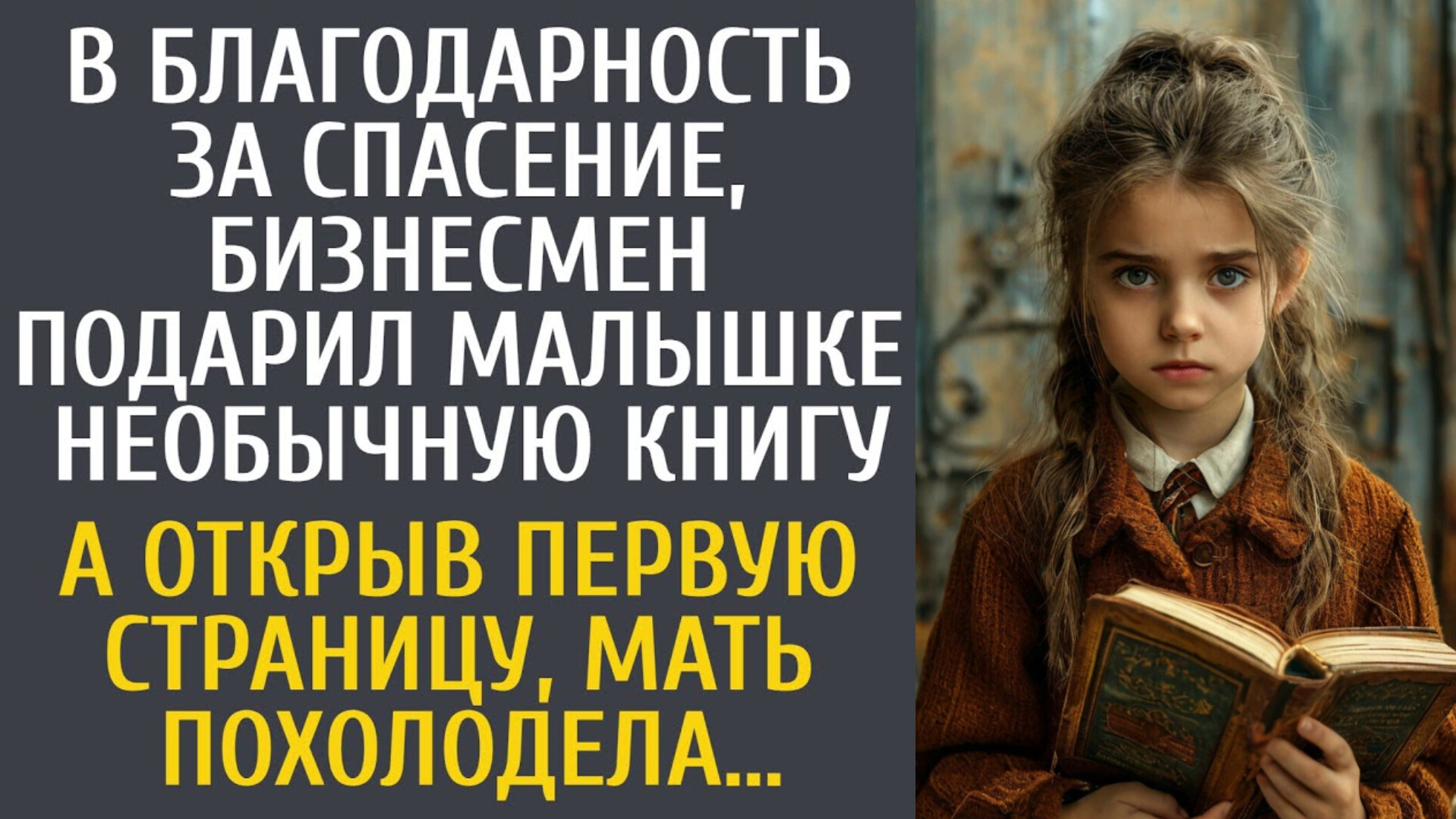 История из жизни как бизнесмен подарил девочке за своё спасение необычную книгу смотреть онлайн