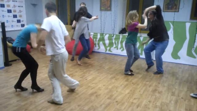 Zouk intermediate level Alexander Kniazev & Ksenia Madiudia CasaDeRitmo salsa school, Kiev