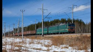 Товарные поезда России - 2 [HD]