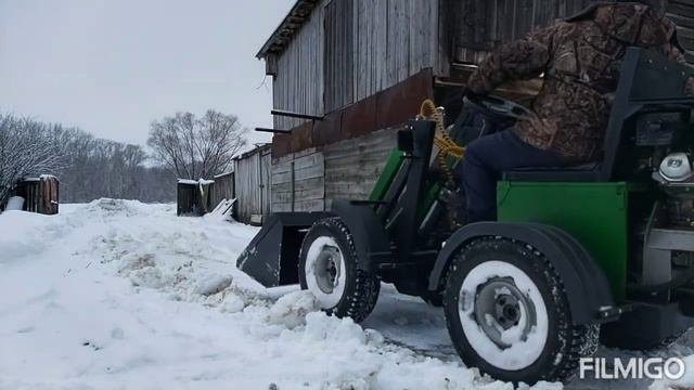 работа минипогрузчика самодельного