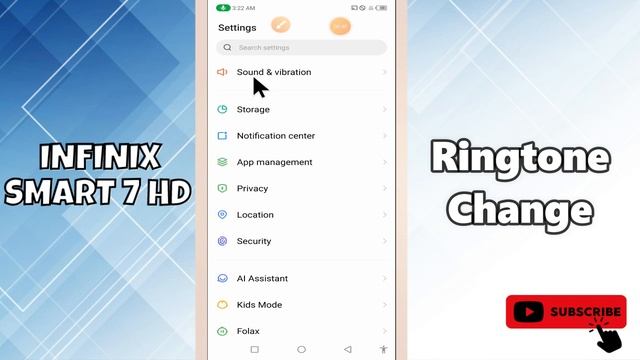 Infinix Smart 7 HD Ringtone Change || How to change ringtone || Ringtone settings
