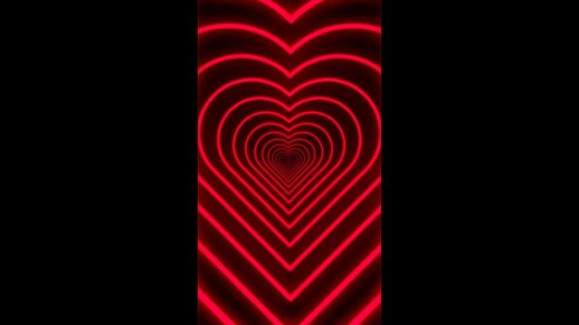 Neon Lights Love Heart Tunnel Particles Abstract Moving Background #shorts смотреть онлайн