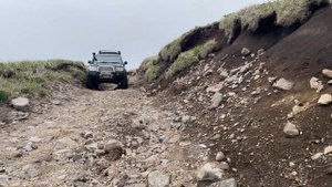 Остров Итуруп, озеро Сопочное начало спуска